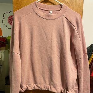 Fabletics Pink Mock Neck Sweatshirt